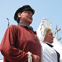 La fête de la Mer à Boulogne-sur-Mer (géants Batisse et Zabelle)