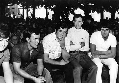 Ordizia, Compétition. Juan Inazio Begiristain, Joxe Fermin Argiñarena, Xabier Zeberio, Luis Otamendi et Joxe Mari Mujika "Anatx", 1974