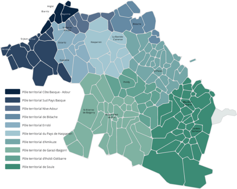 carte Pays basque nord