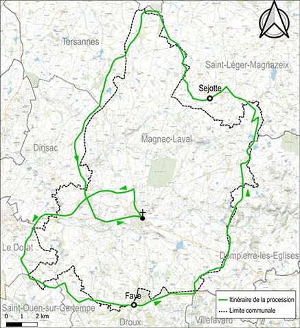 La procession de Neuf Lieues